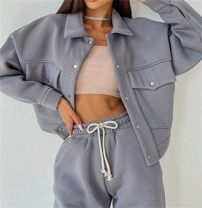 Damen Freizeit-Jogginganzug mit lässiger Passform und praktischen Taschen Stalluxe