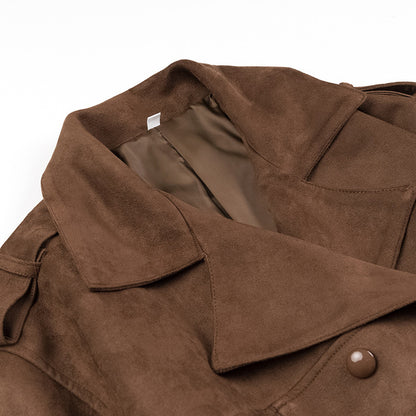 Damen modischer Trenchcoat mit taillierbarem Gürtel und schickem Oversize-Schnitt Stalluxe
