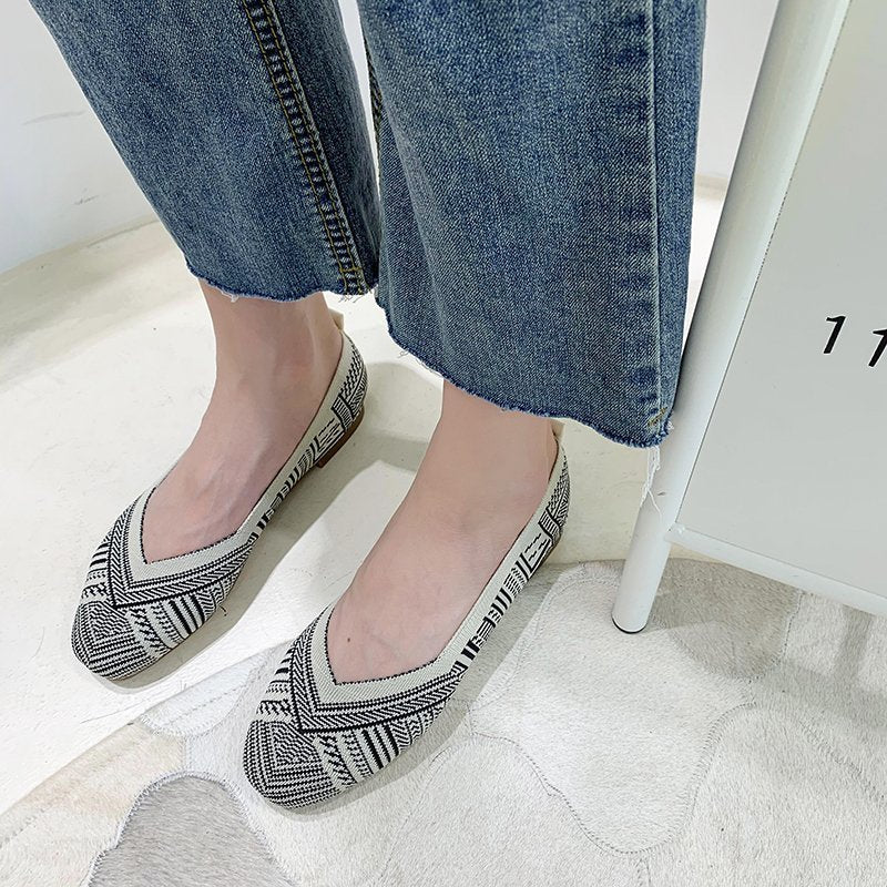 Damen bequeme Textil-Ballerinas mit luftiger Schnittführung und ergonomischem Fußbett Stalluxe