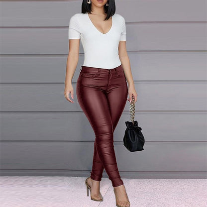 Damen figurbetonte Jeans mit Hochglanz-Finish Stalluxe