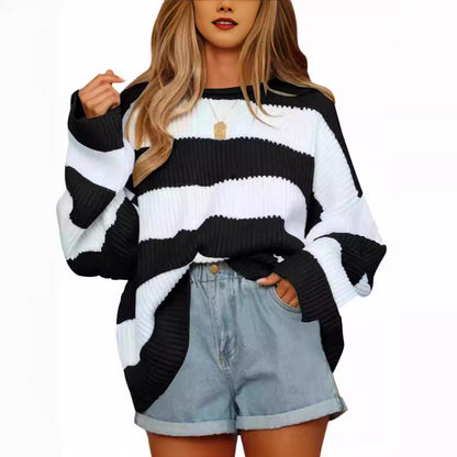 Damen Strickpullover mit oversized Schnitt Stalluxe