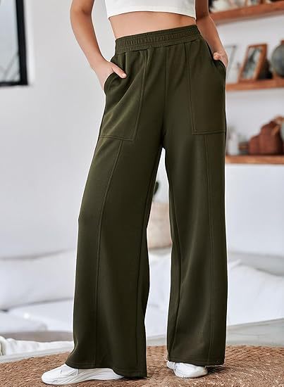 Damen Weite Sporthose mit elastischem Bund und praktischen Seitentaschen Stalluxe