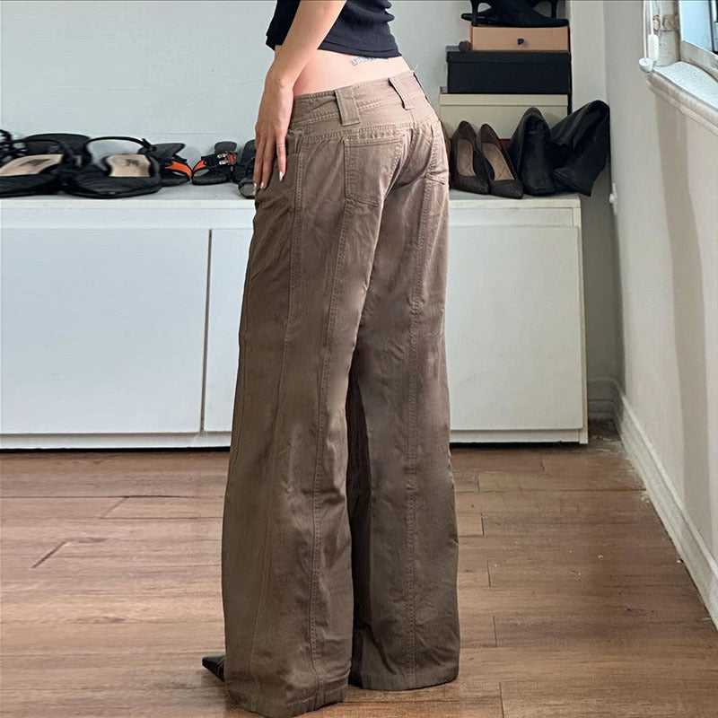 Damen weite Chinohose mit hohem Bund und modischem Schnitt Stalluxe