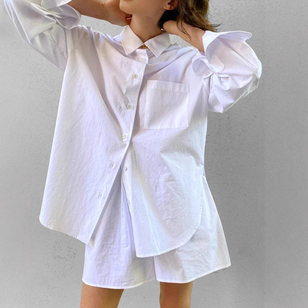 Damen oversized Hemdbluse aus hochwertiger Baumwolle Stalluxe