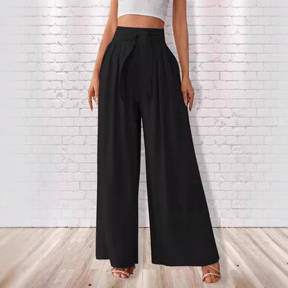 Damen Weite Hose mit hohen Bundfalten Stalluxe