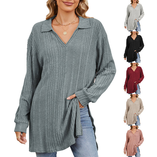 Damen Langarmshirt mit eleganter Struktur und modernem Look Stalluxe