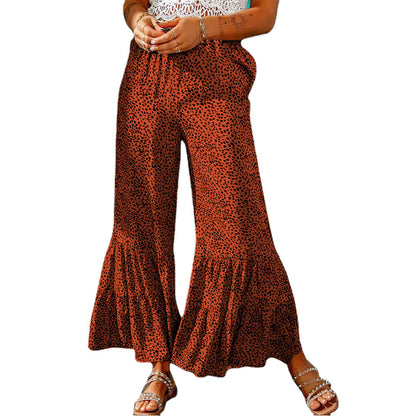 Damen Weite Palazzo-Hose mit voluminösem Saum und elastischem Bund Stalluxe