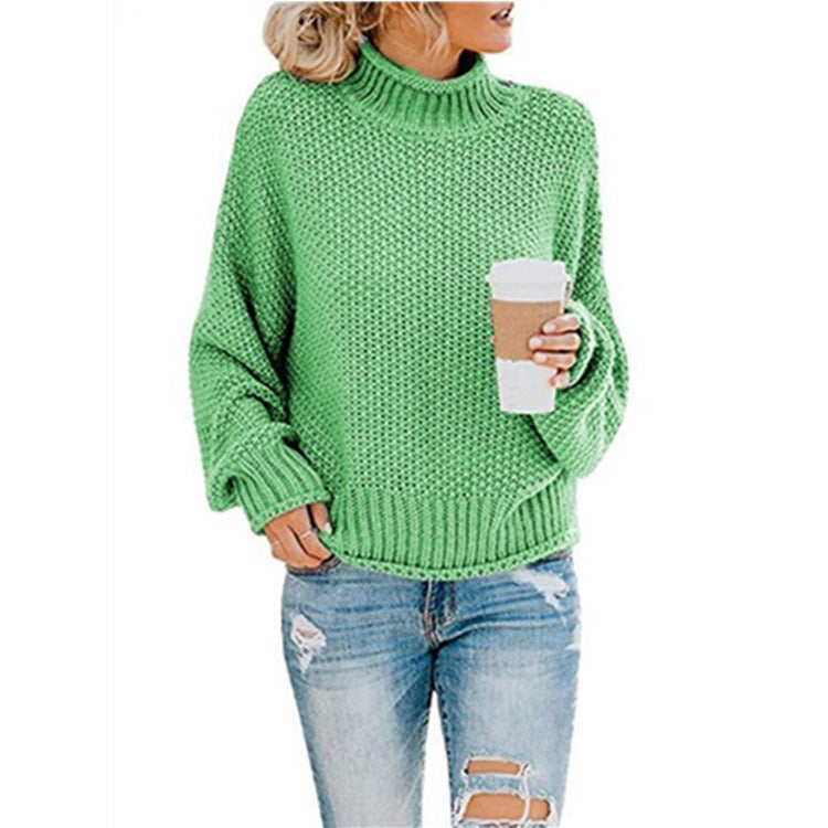 Damen Gemütlicher Pullover mit hohem Kragen und strukturierter Maschenoptik Stalluxe