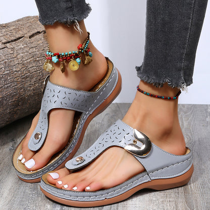 Damen Komfortable Zehentrenner-Sandalen mit modischem Riemen-Design Stalluxe