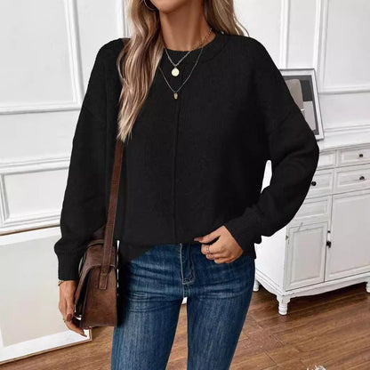 Damen Bequemer und stilvoller Oversized Pullover mit langen Ärmeln Stalluxe