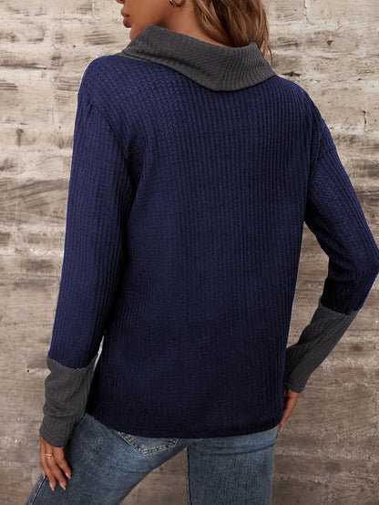 Damen Pullover mit modischem Kragen Stalluxe