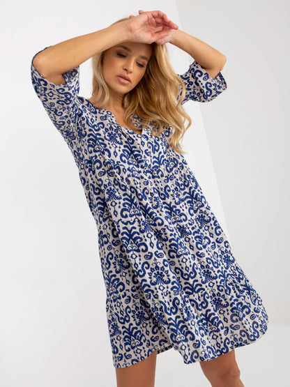 Damen Freizeitliches Tunika-Kleid mit verspieltem Muster Stalluxe