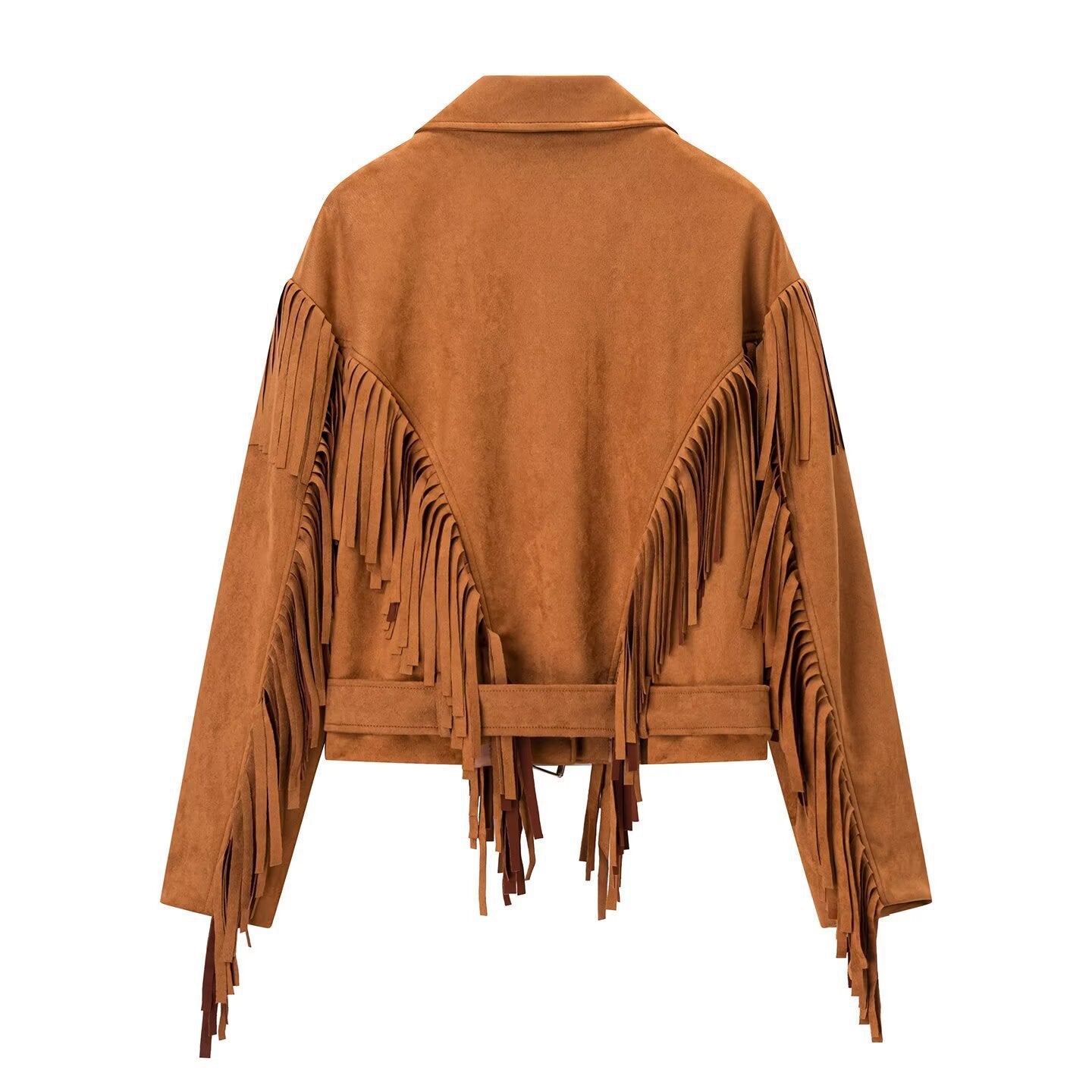 Damen modische Fransenjacke im Western-Stil Stalluxe