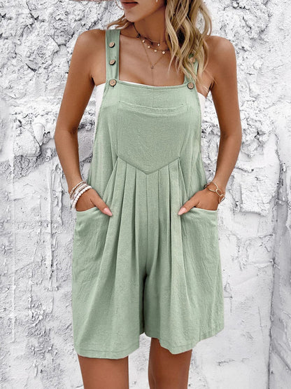 Damen Overall mit Taschen und Knopfdetails Stalluxe
