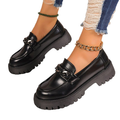 Damen Chunky Loafers mit Ketten-Applikation und robustem Profil Stalluxe