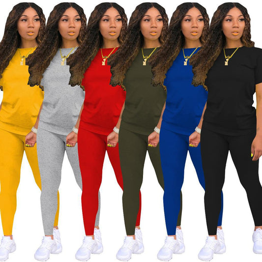 Damen Sportset mit T-Shirt und Leggings Stalluxe