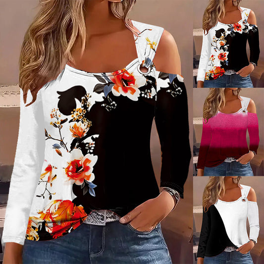 Damen Langarm-Oberteil mit Cut-Out-Details und asymmetrischem Design Stalluxe