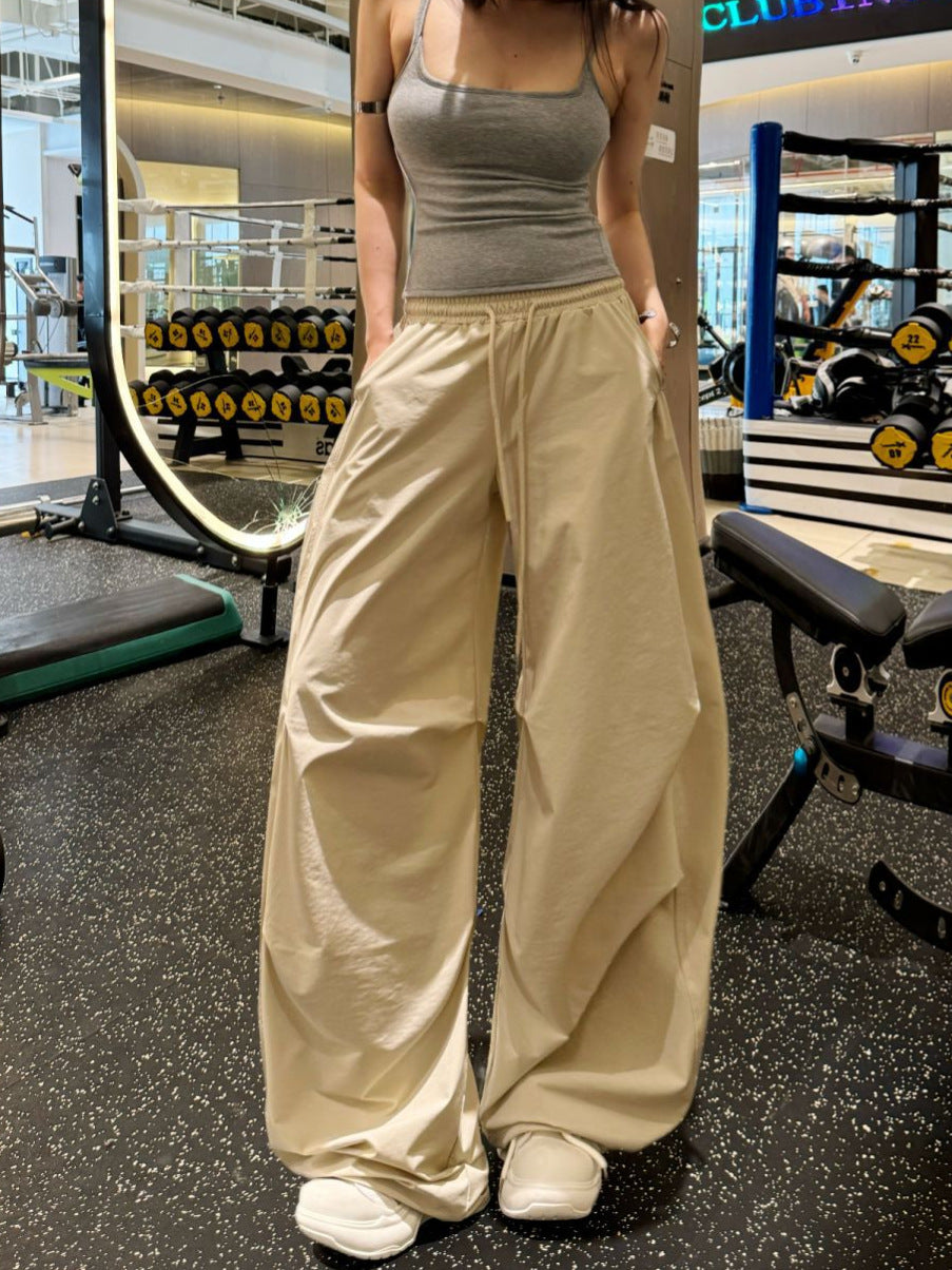Damen weite Freizeithose mit elastischem Bund und praktischen Seitentaschen Stalluxe