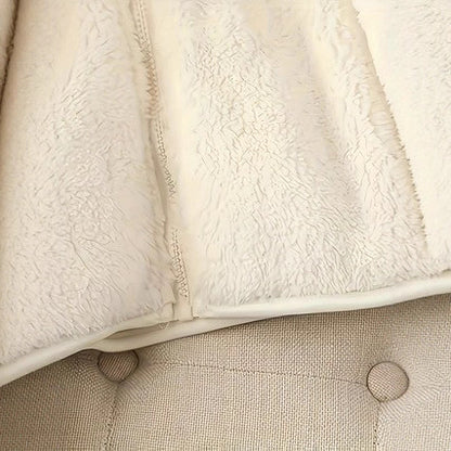 Damen kuschelige Fleecejacke mit hohem Kragen und dekorativem Reißverschluss Stalluxe