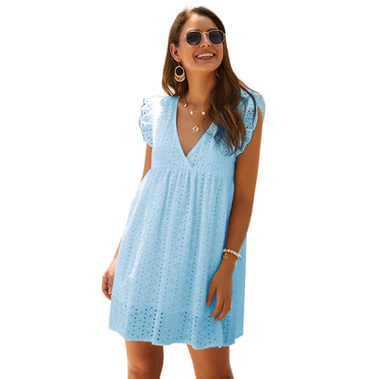 Damen Sommerliches Kleid mit Stickereien Stalluxe