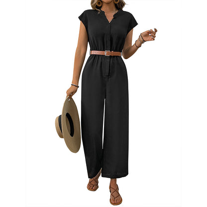 Damen Jumpsuit mit weichem Material und tailliertem Schnitt Stalluxe