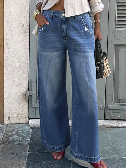 Damen Weite Jeanshose im Vintage-Stil mit hochwertigem Denim Stalluxe