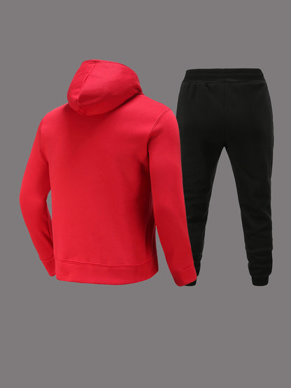 Damen Sportliches Kapuzensweatshirt und Jogginghose Set mit niedlichem Muster Stalluxe