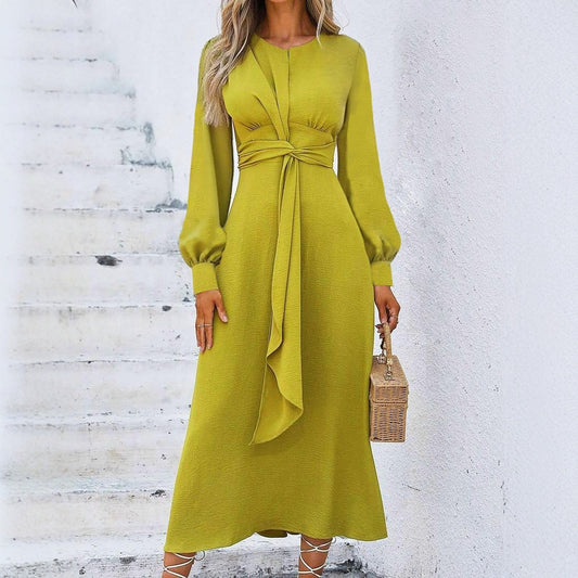 Damen Maxi-Kleid mit eleganter Drapierung Stalluxe