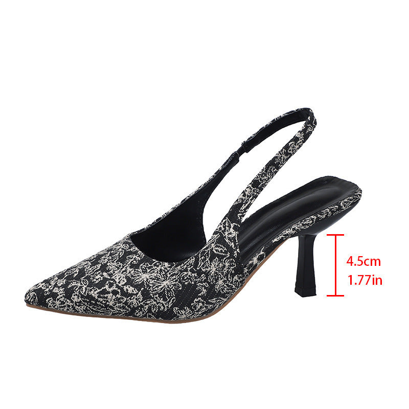 Damen Elegante Slingback-Pumps mit floralem Druck und komfortablem Absatz Stalluxe