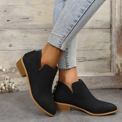 Damen Ankle Boots mit elegantem Reißverschluss und komfortablem Blockabsatz Stalluxe