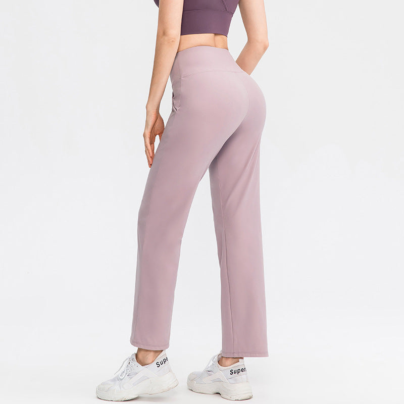 Damen Bequeme Sporthose mit hohem Bund und praktischen Seitentaschen Stalluxe