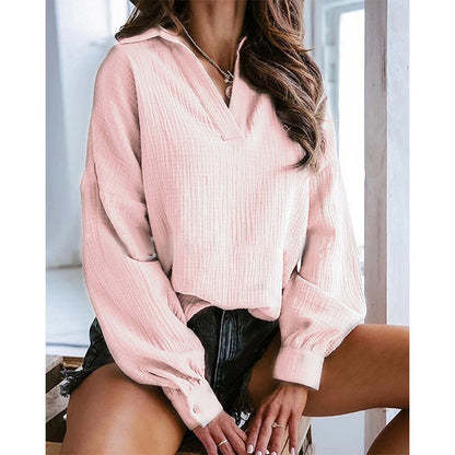 Damen Oversized Bluse mit eleganter Knopfleiste und lässigem Schnitt Stalluxe