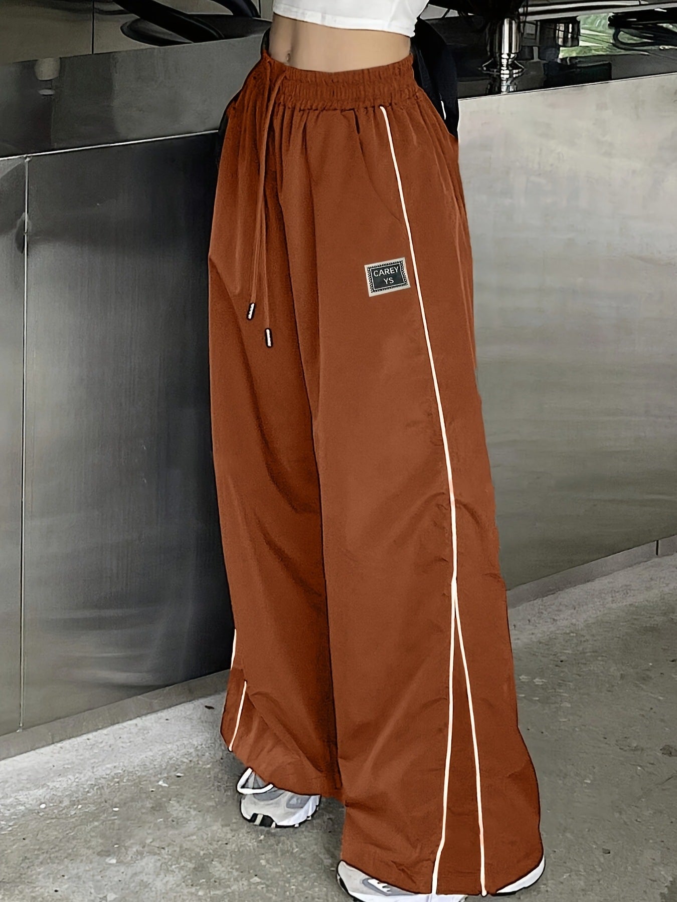 Damen Weiter Sporthose mit seitlichen Reisverschlusstaschen und elastischem Bund Stalluxe