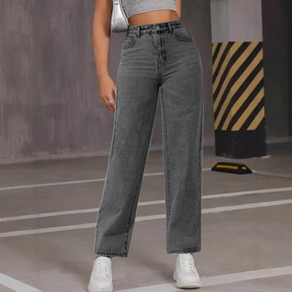 Damen Freizeithose im zurückhaltenden Vintage-Stil mit hohem Bund Stalluxe