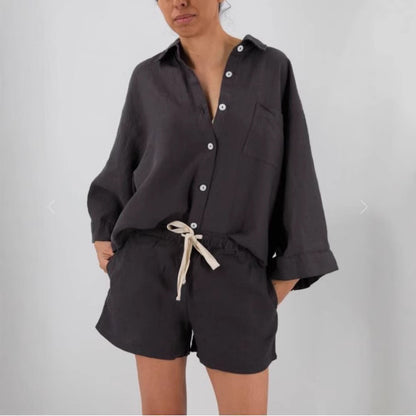 Damen lässige Leinenbluse Stalluxe