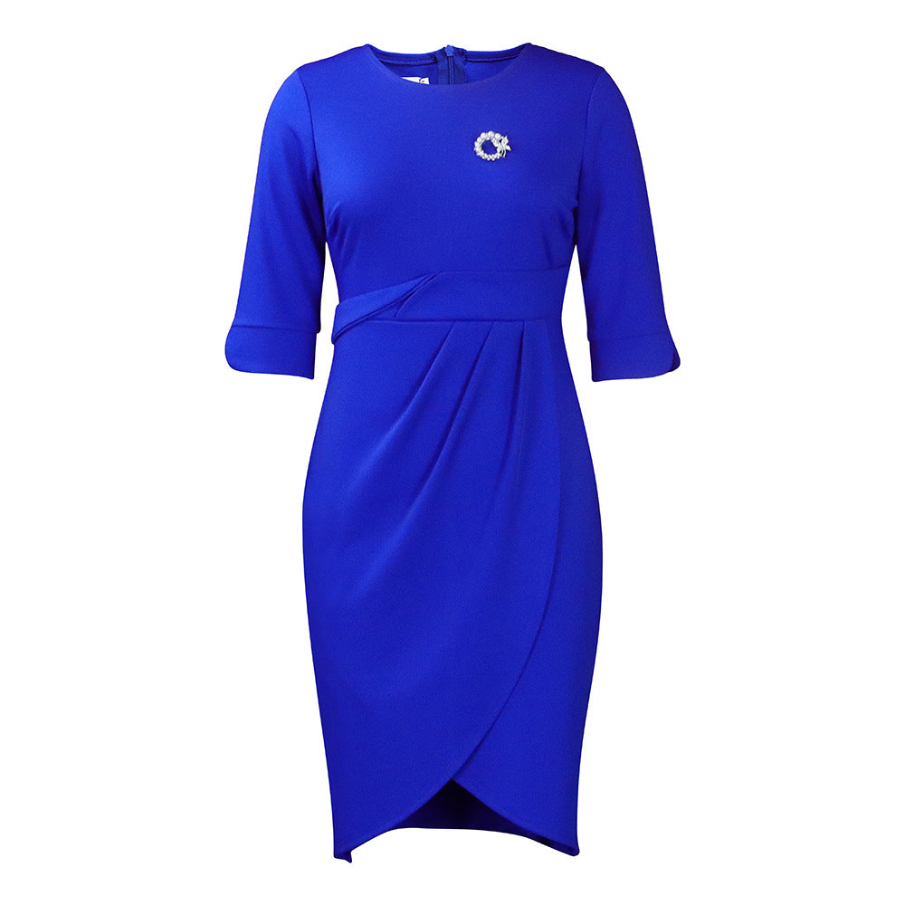 Damen Midikleid mit elegantem Wickeldetail und raffinierter Taillierung Stalluxe