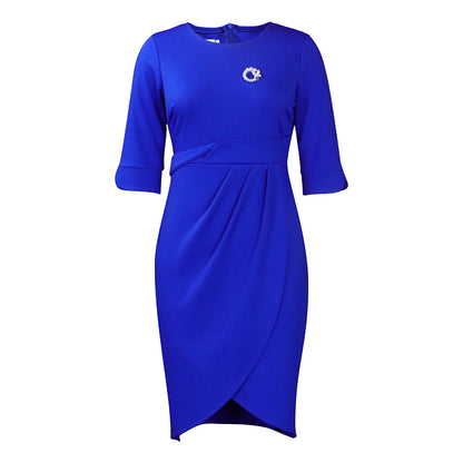 Damen Midikleid mit elegantem Wickeldetail und raffinierter Taillierung Stalluxe