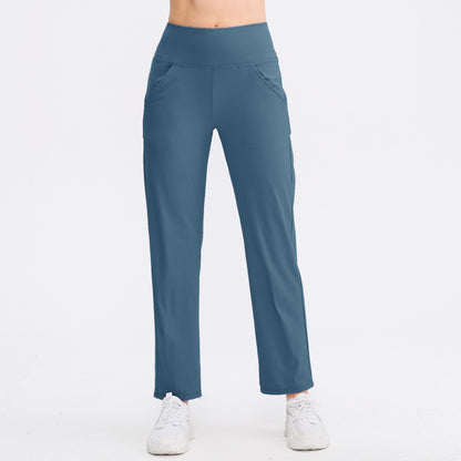 Damen Bequeme Sporthose mit hohem Bund und praktischen Seitentaschen Stalluxe