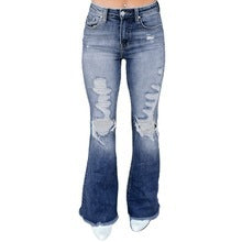 Damen Flared Jeans im Vintage-Look Stalluxe