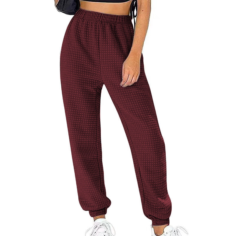 Damen Waffelstrick Jogginghose Stalluxe