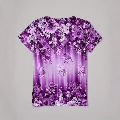 Damen Bluse mit floralen Motiven und Knopfleiste Stalluxe
