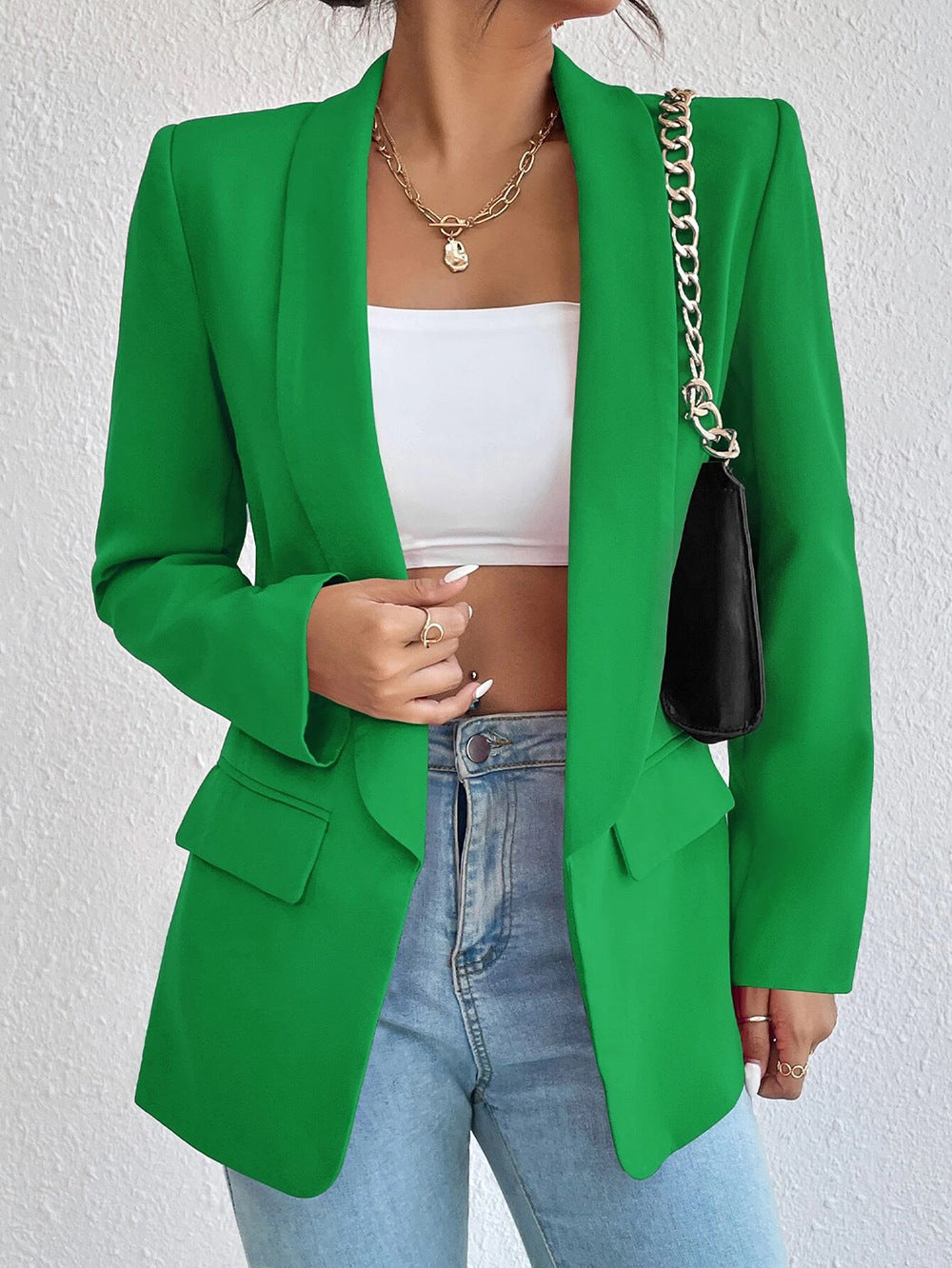 Damen Eleganter Blazer mit lässigem Schnitt und praktischen Taschen Stalluxe