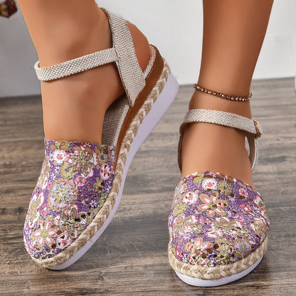 Damen Häkel-Ankelriemen-Espadrilles Stalluxe