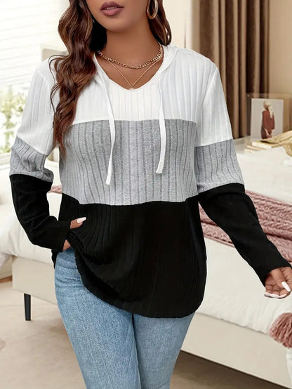 Damen Kapuzenpullover mit strukturiertem Farbschema und lässiger Passform Stalluxe Weiß