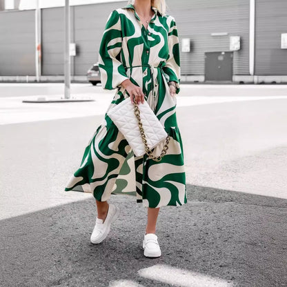 Damen Maxikleid im modischen Schwungdesign Stalluxe