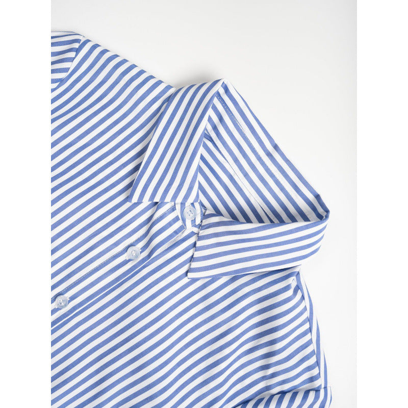 Damen lässige Hemdbluse mit Streifenmuster Stalluxe