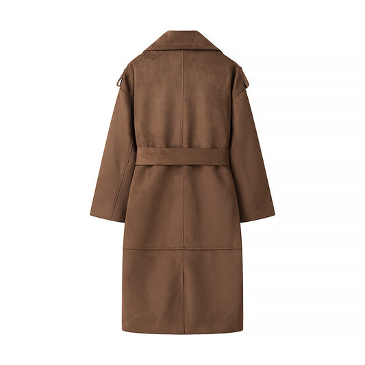Damen modischer Trenchcoat mit taillierbarem Gürtel und schickem Oversize-Schnitt Stalluxe