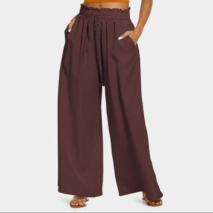 Damen Weite-Leg Hohe Taille Hose Stalluxe