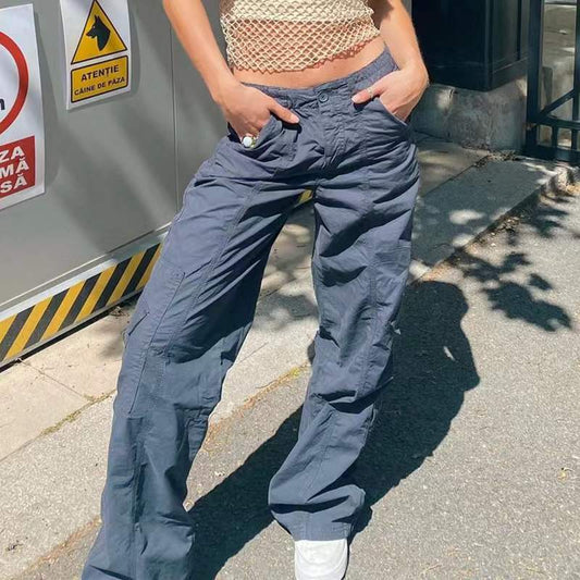 Damen Cargo-Hose mit weitem Schnitt und praktischen Seitentaschen Stalluxe