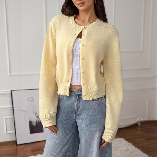 Damen Strickjacke mit Knopfdetails und lässigem Schnitt Stalluxe